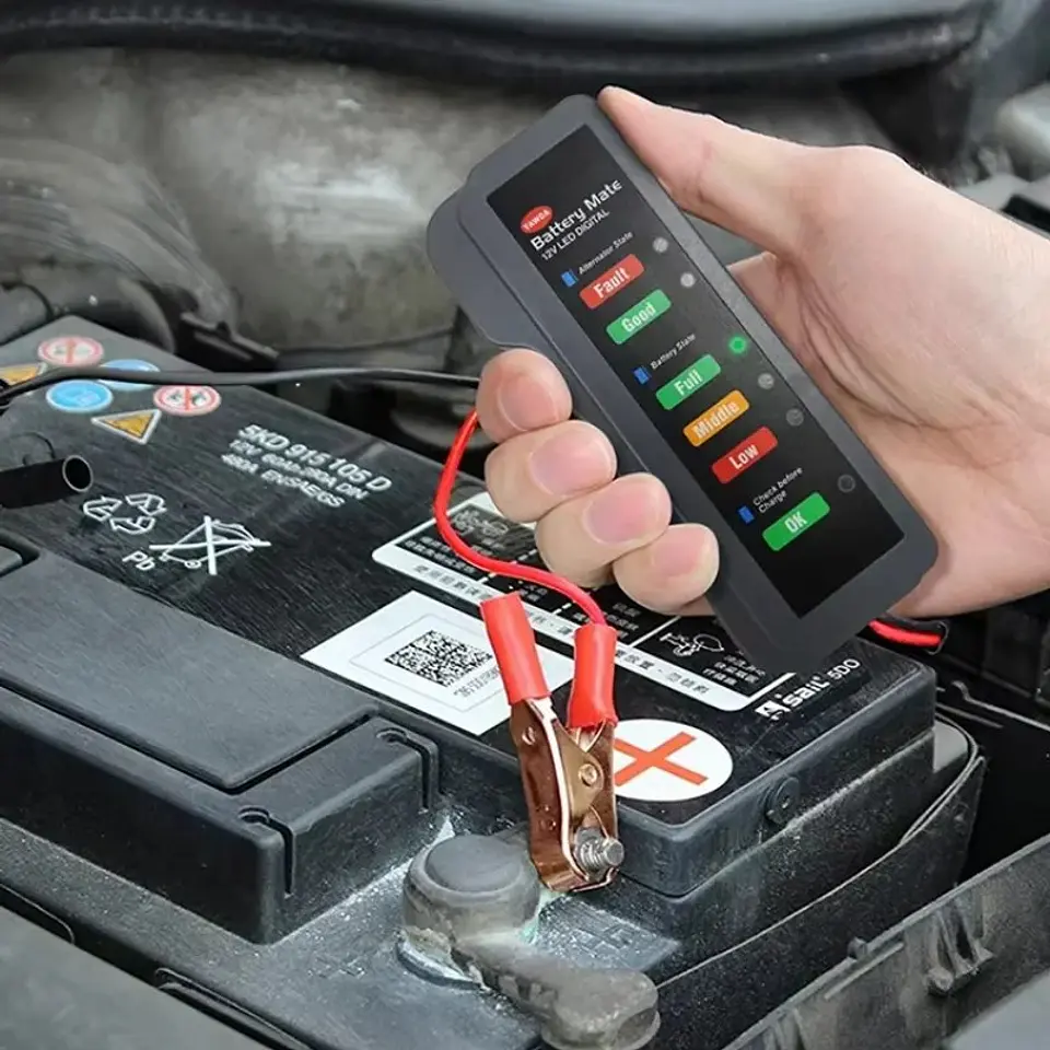 Probador de batería automotriz 12V LED 3