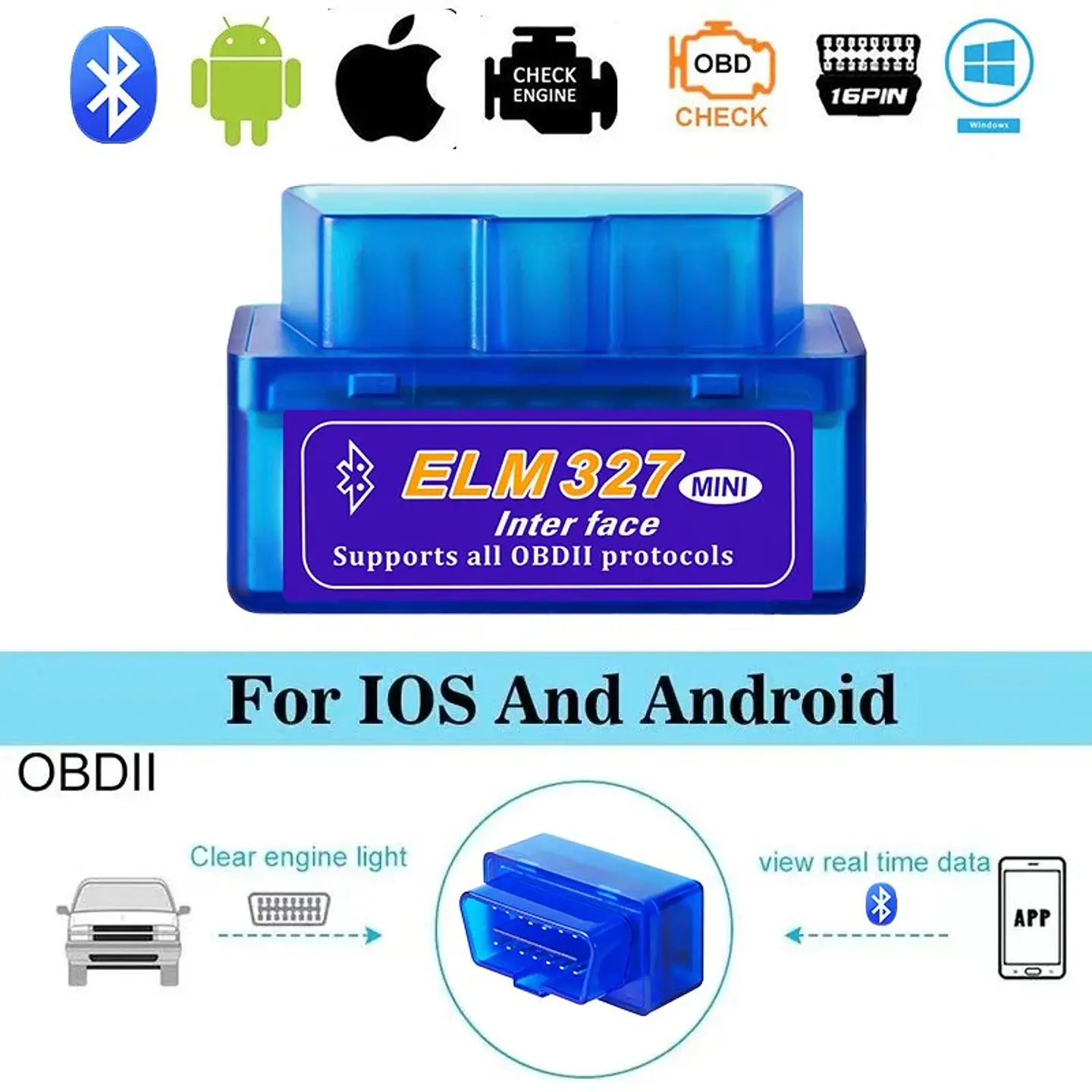 Lector de códigos OBD2 Bluetooth para diagnóstico automotriz 1