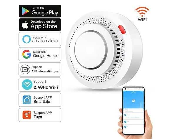 Detector de Humo Inteligente WiFi para Seguridad