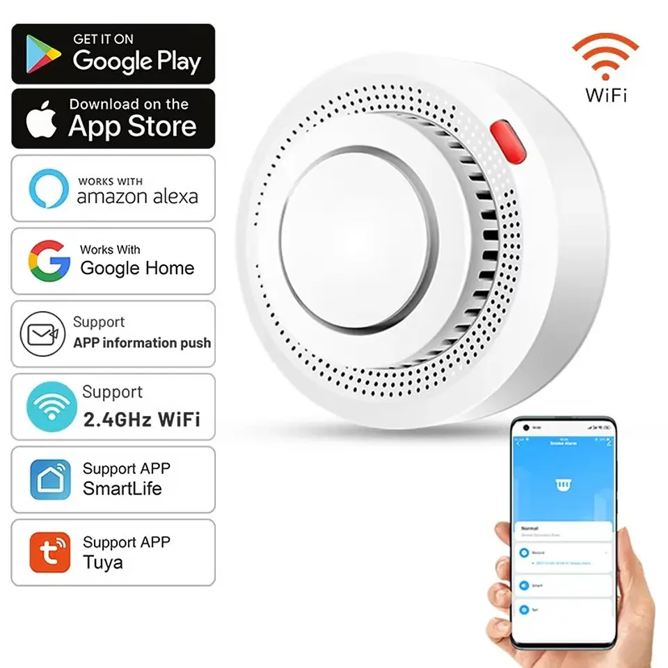 Detector de Humo Inteligente WiFi para Seguridad 1