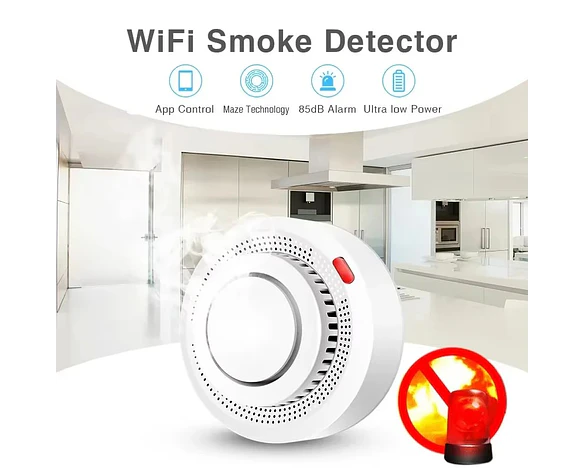 Detector de Humo Inteligente WiFi para Seguridad