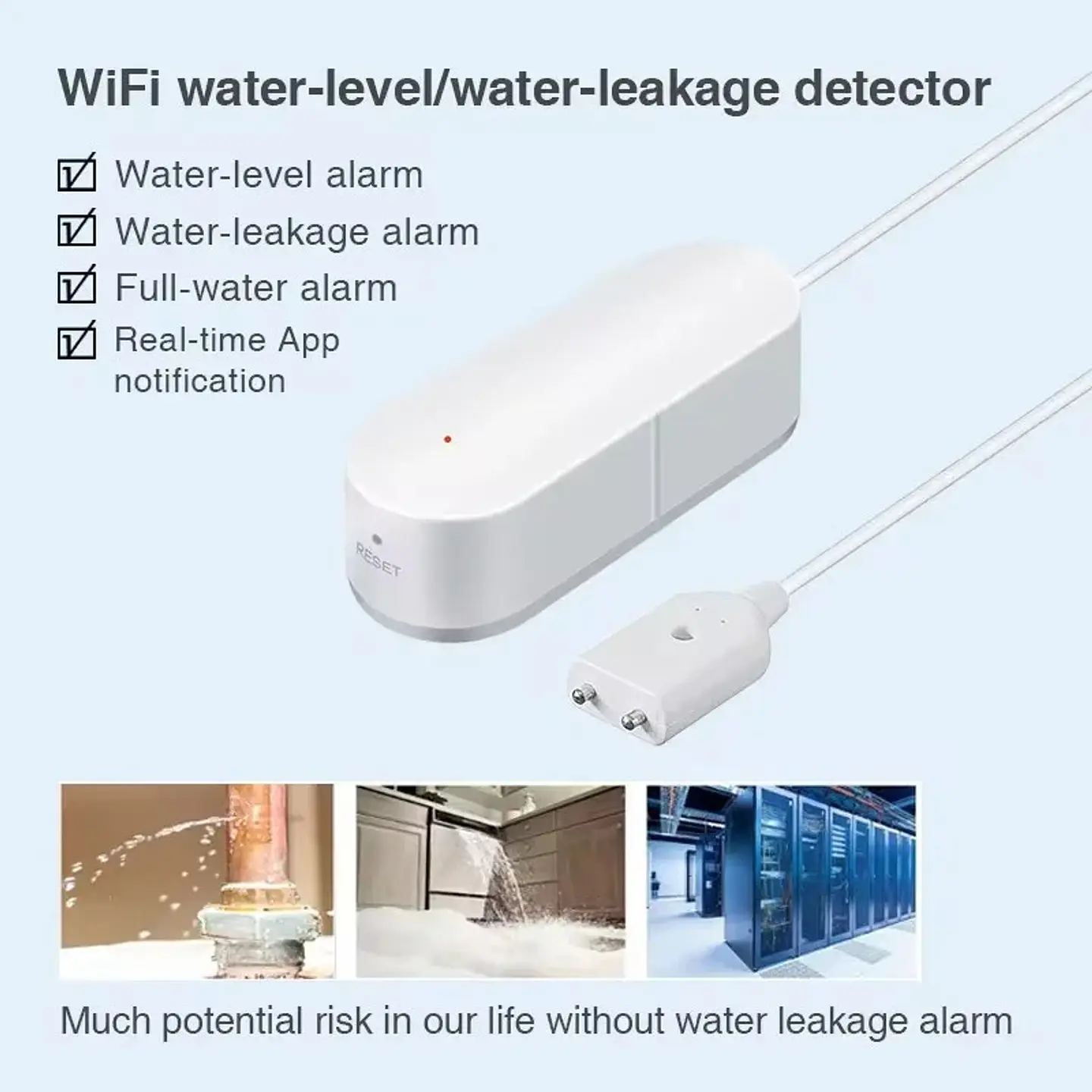 Sensor de fugas de agua WiFi inteligente 4