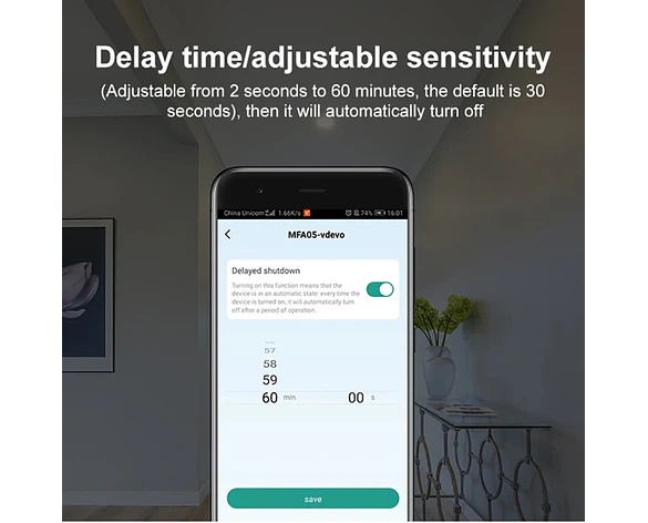 Sensor de movimiento PIR WiFi para hogar inteligente