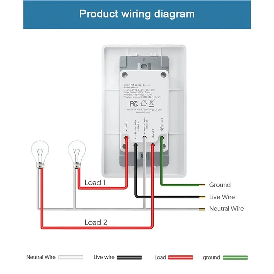 Sensor de movimiento PIR WiFi para hogar inteligente 6