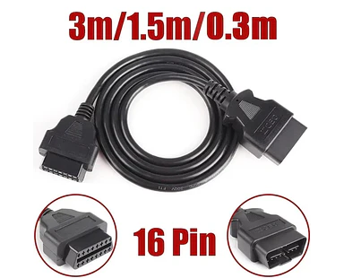 Cable de Extensión OBD2 Macho a Hembra 16 Pines 3m