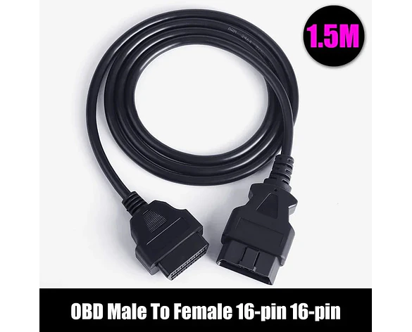 Cable de Extensión OBD2 Macho a Hembra 16 Pines 3m
