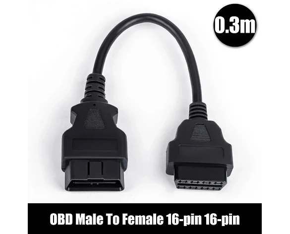 Cable de Extensión OBD2 Macho a Hembra 16 Pines 3m