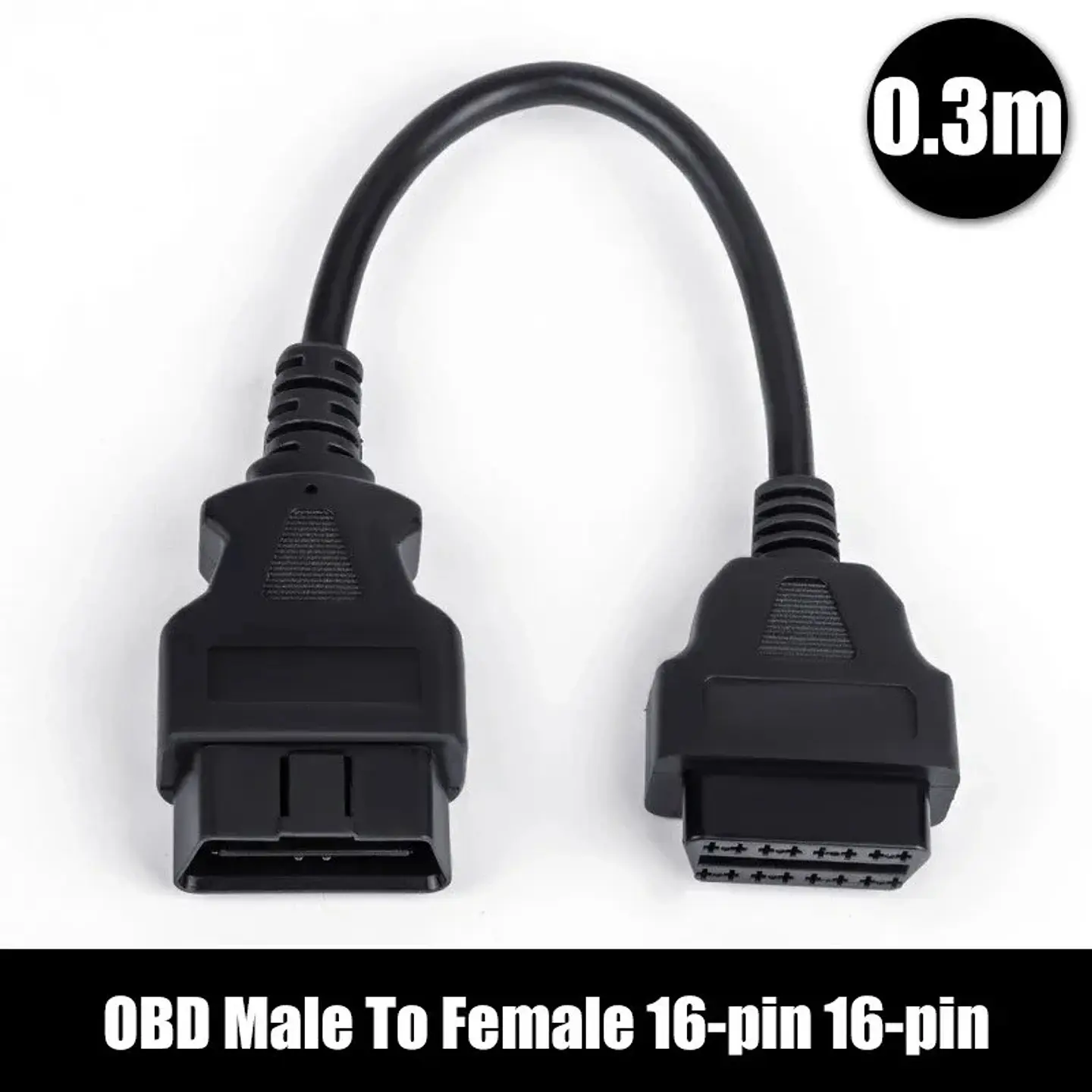 Cable de Extensión OBD2 Macho a Hembra 16 Pines 3m 9