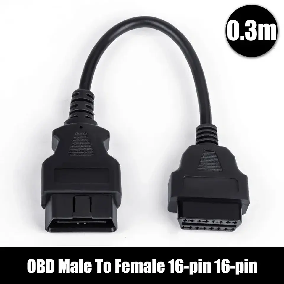 Cable de Extensión OBD2 Macho a Hembra 16 Pines 3m 9