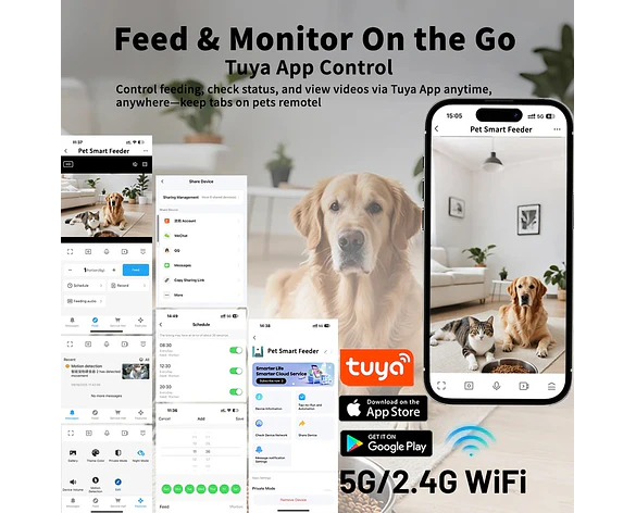 Comedero Inteligente para Gatos y Perros Automático