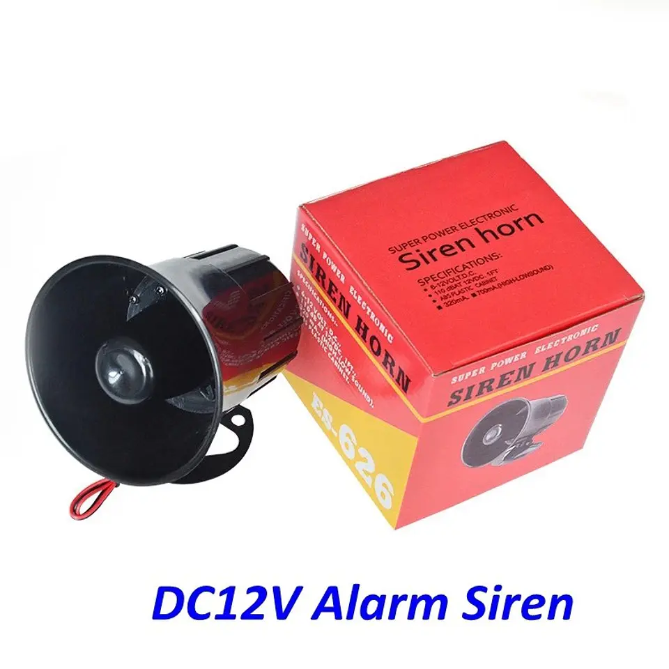 Sirena alarma exterior 12V 115dB para seguridad 1