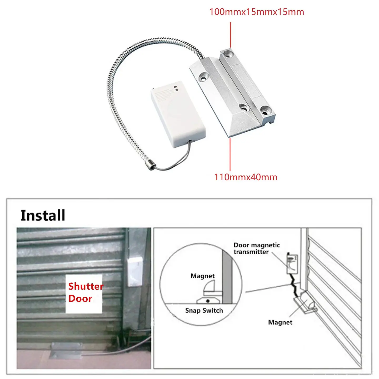 Sensor inalámbrico para puertas de garaje 5