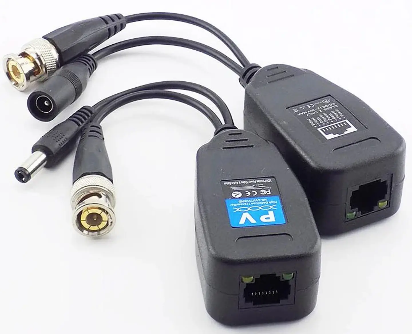 Conectores Balun de Vídeo BNC a RJ45 para CCTV 1