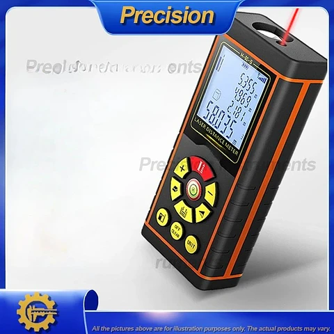 Medidor de distancia láser portátil para construcción
