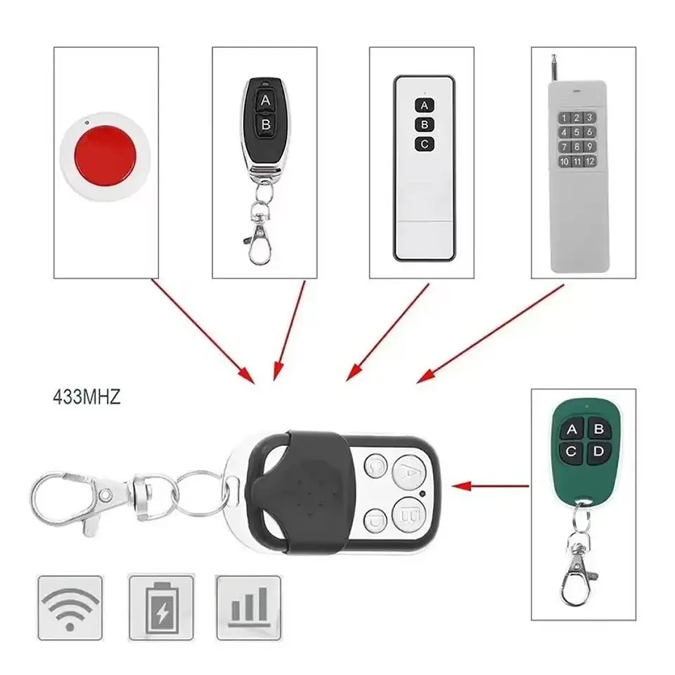 Control remoto 433MHz para garaje y automatización 4