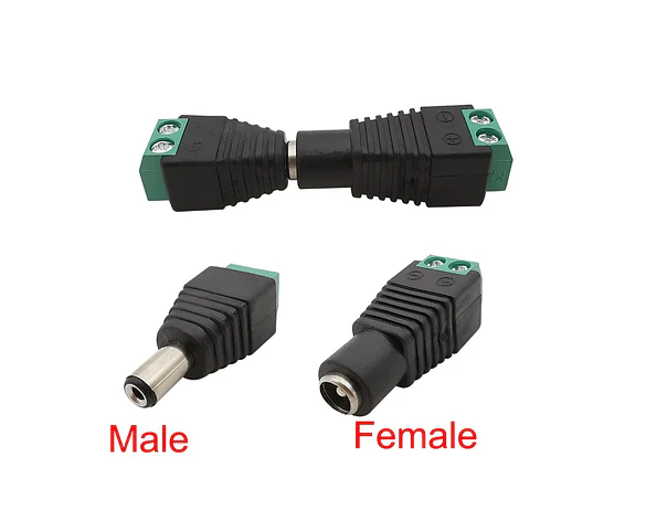Adaptador Conector Jack DC 5.5x2.1mm 5.5x2.5mm