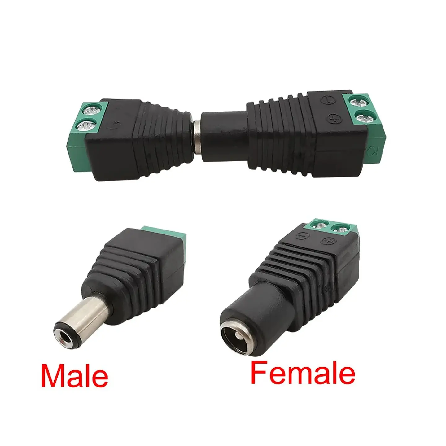 Adaptador Conector Jack DC 5.5x2.1mm 5.5x2.5mm 2