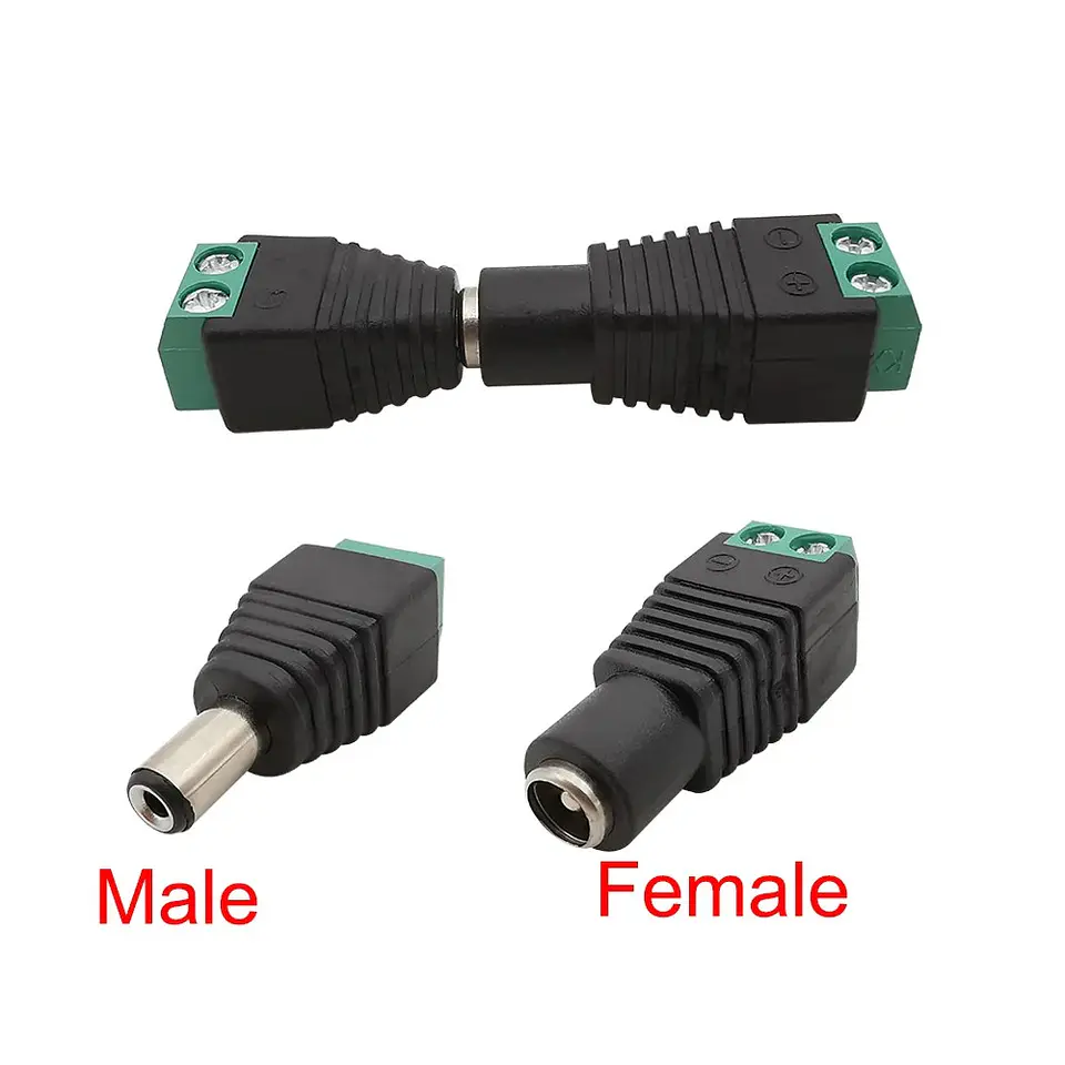 Adaptador Conector Jack DC 5.5x2.1mm 5.5x2.5mm 2