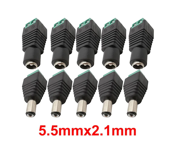 Adaptador Conector Jack DC 5.5x2.1mm 5.5x2.5mm