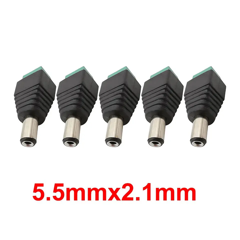 Adaptador Conector Jack DC 5.5x2.1mm 5.5x2.5mm 8