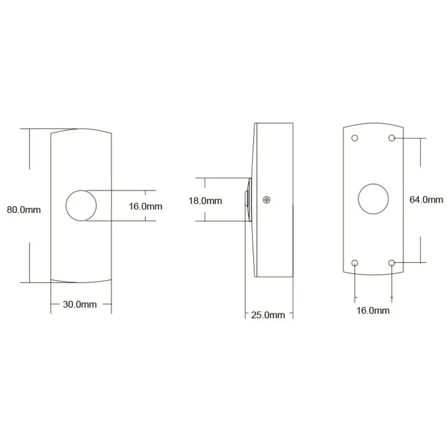 Pulsador boton de salida metalico 3