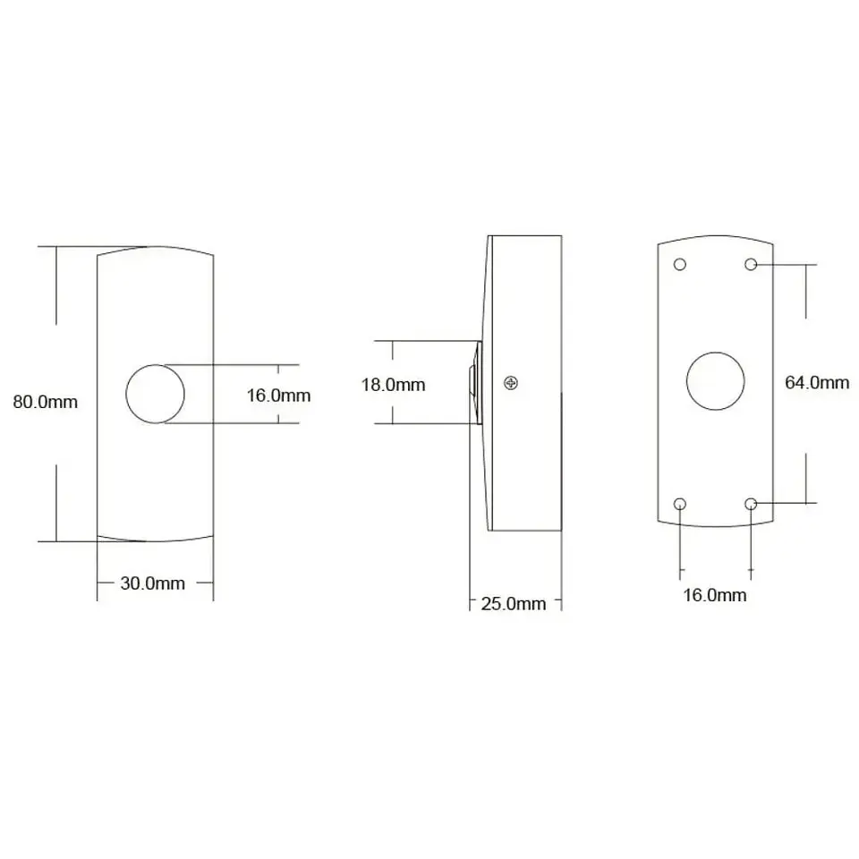 Pulsador boton de salida metalico 3