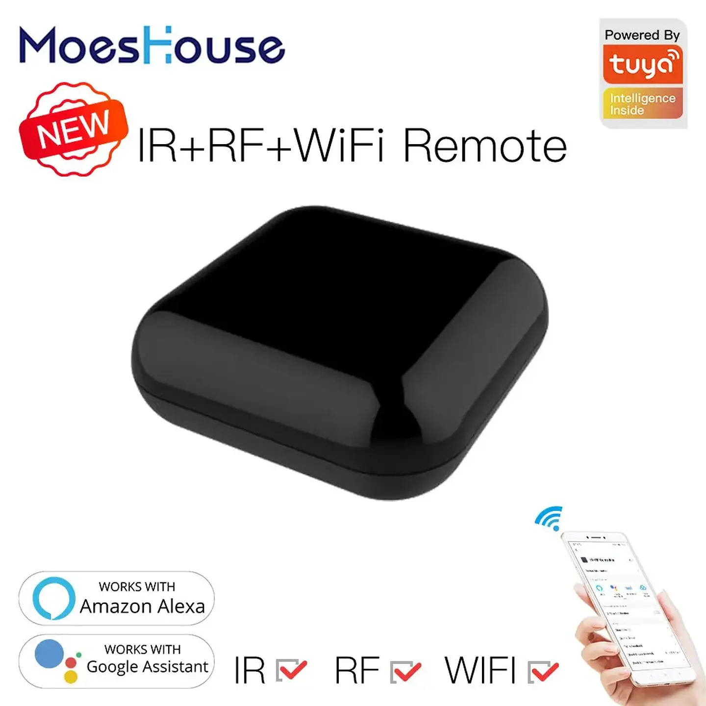 Control Remoto Universal WiFi RF IR para Hogar Inteligente 1