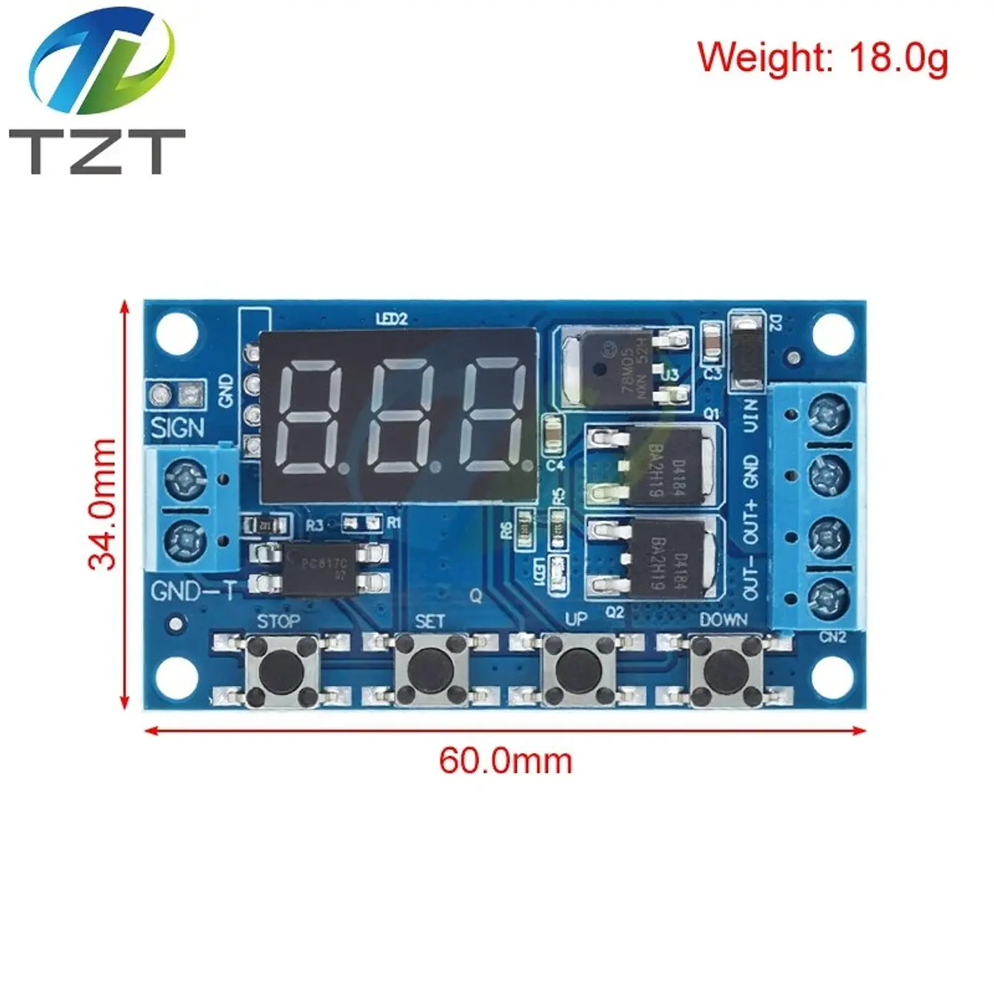 Módulo de Control de Retardo Dual MOS 12V 24V 2