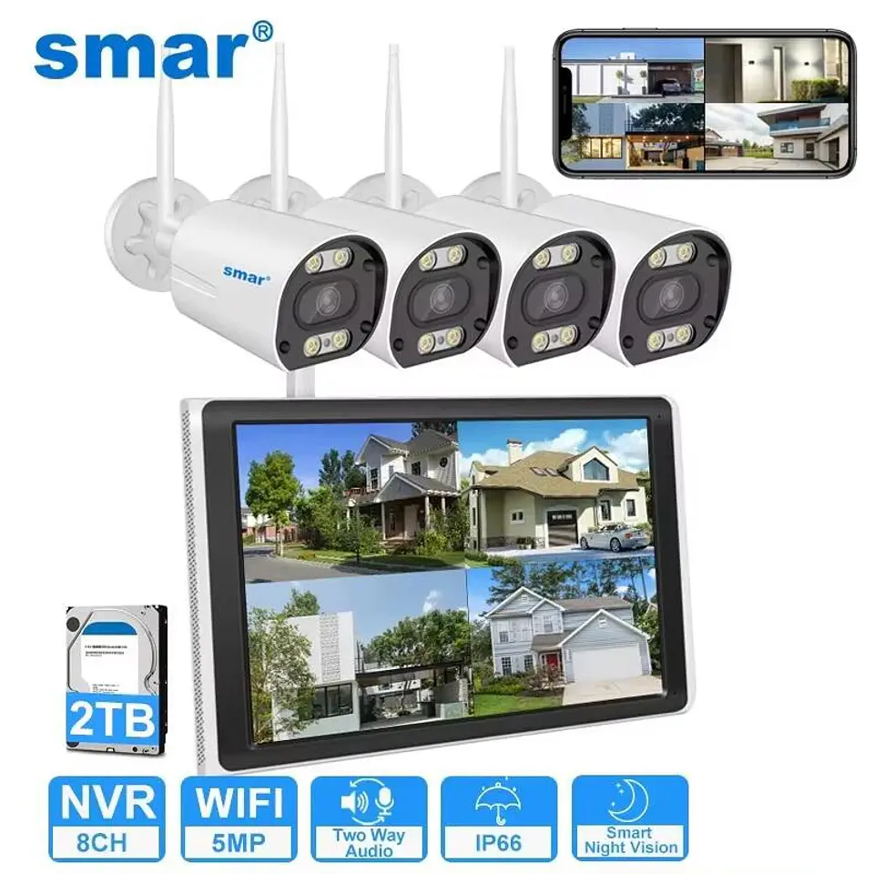 Kit Cámara Wifi 5MP NVR 8 Canales Detección Humana 1