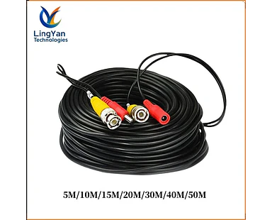 Cable Coaxial BNC + DC para CCTV 5-50M
