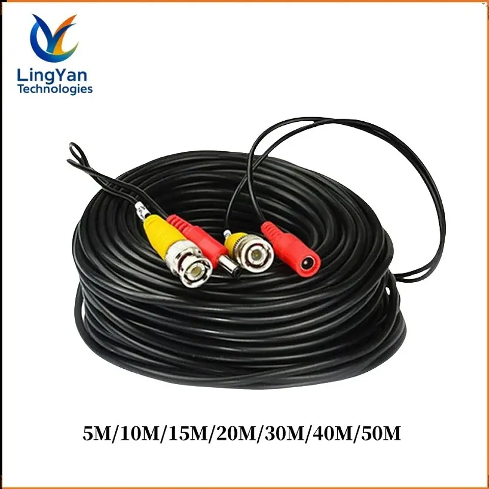 Cable Coaxial BNC + DC para CCTV 5-50M 1