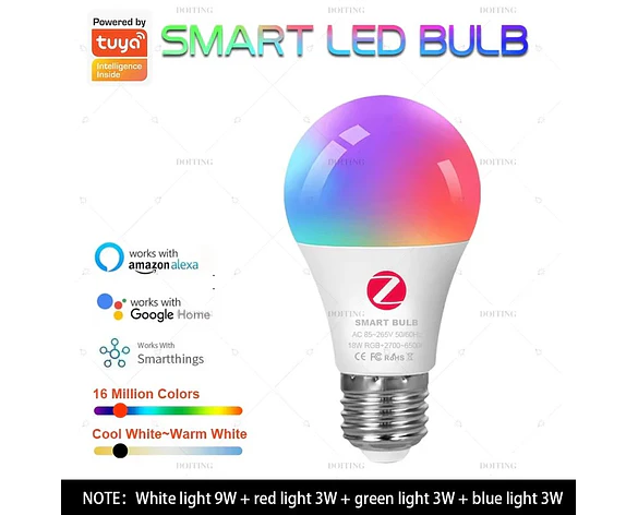Bombilla LED Inteligente Zigbee E27 B22