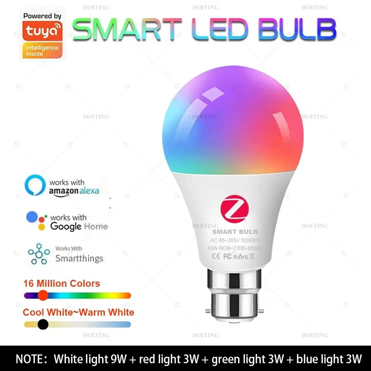 Bombilla LED Inteligente Zigbee E27 B22 8