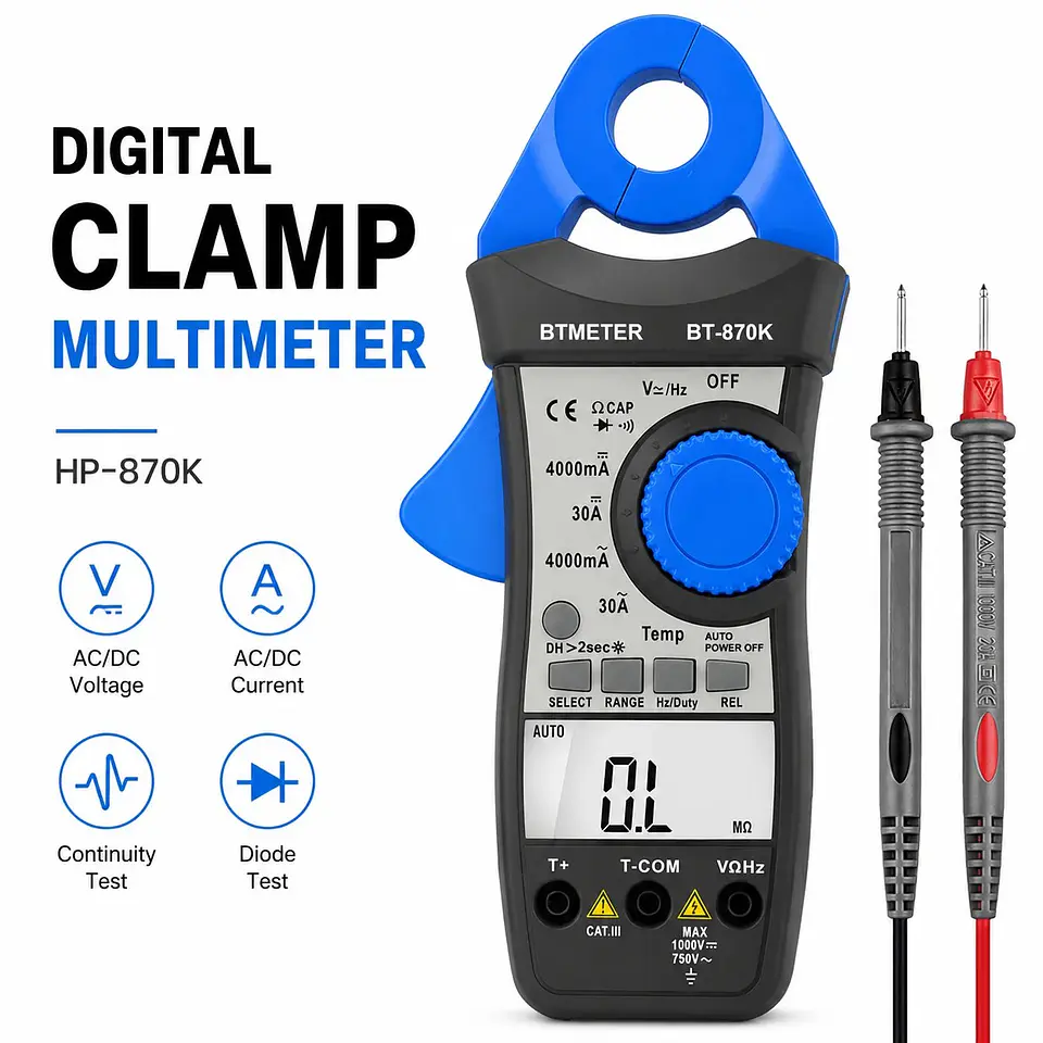 Multímetro Digital de Pinza Rango Automático 1