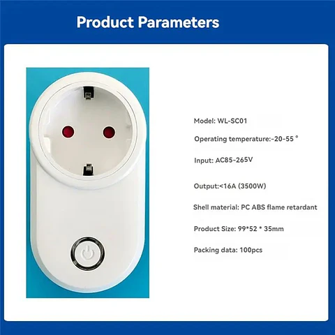 Enchufe Inteligente Wifi Control Remoto 16A