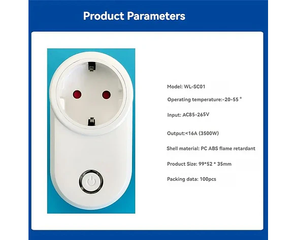 Enchufe Inteligente Wifi Control Remoto 16A