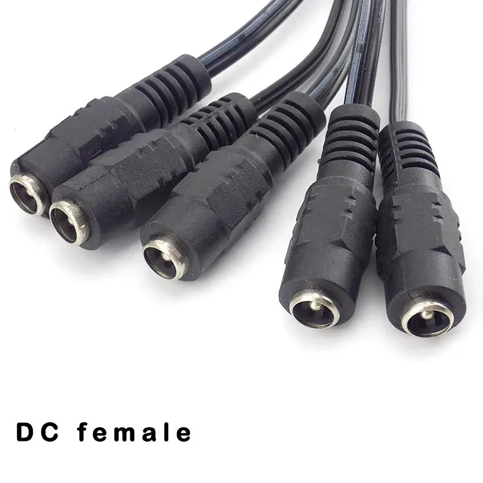 Conectores macho y hembra 12V CC para CCTV y LED 5