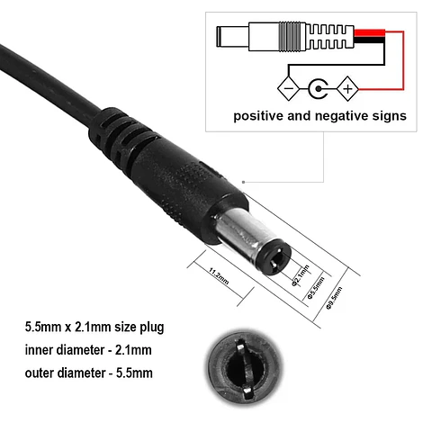 Conector divisor de alimentación DC 5.5x2.1mm