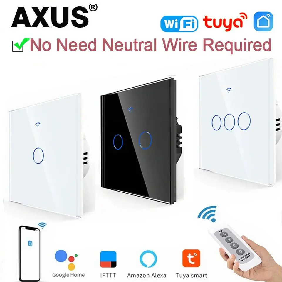 Interruptor de luz inteligente WiFi sin neutro 1