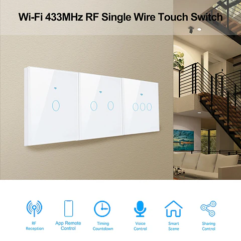 Interruptor de luz inteligente WiFi sin neutro