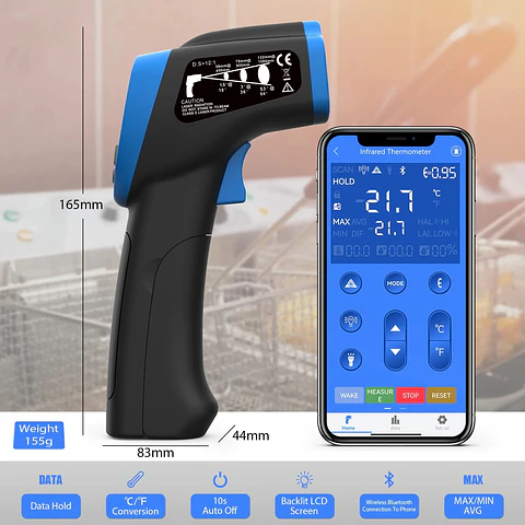 Termómetro Infrarrojo Profesional Rango -50 a 550 °C
