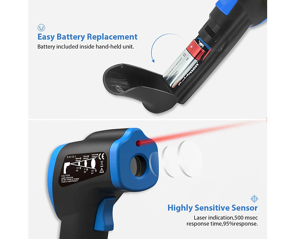 Termómetro Infrarrojo Profesional Rango -50 a 550 °C