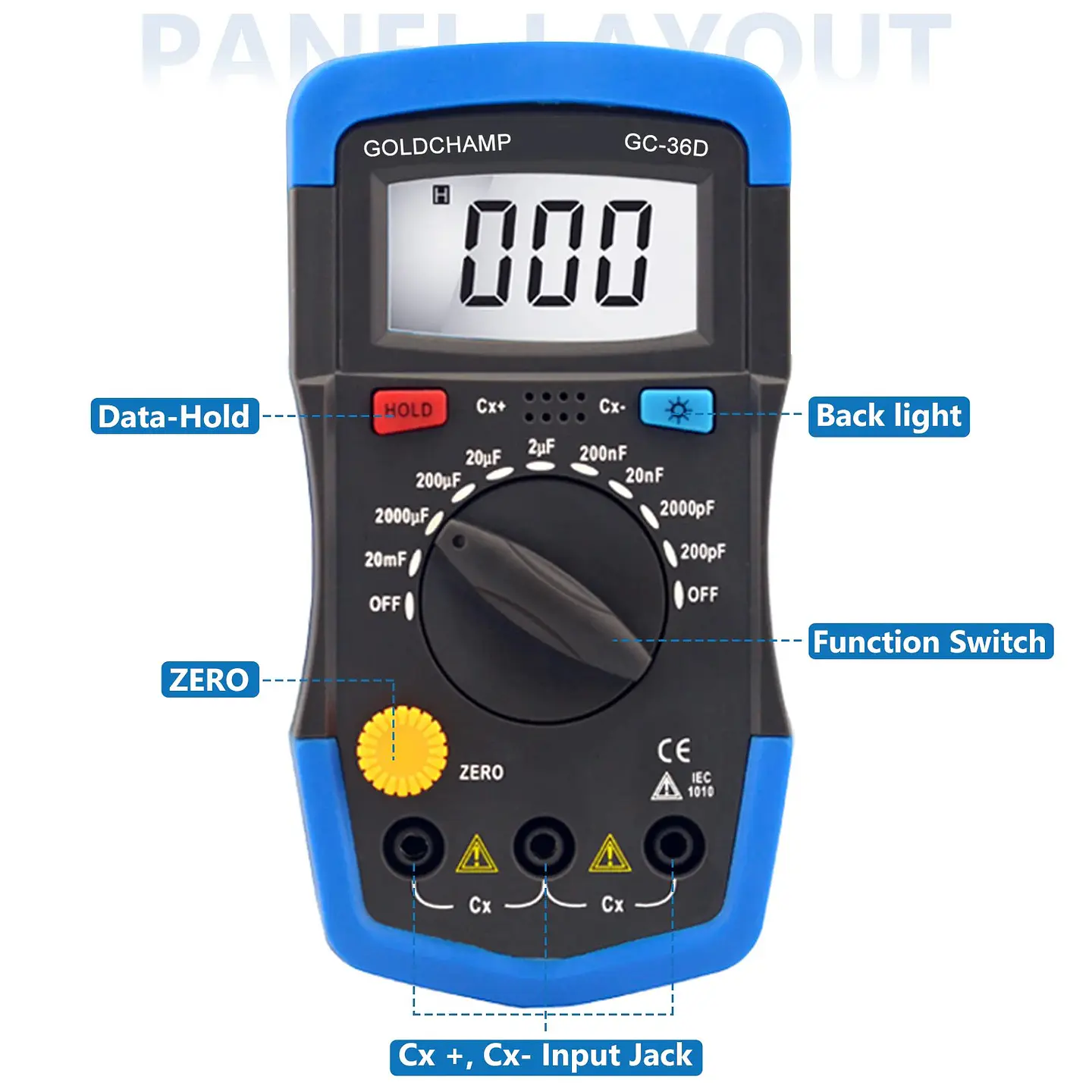 Medidor de capacitancia digital 0.1pF a 20000uF 2