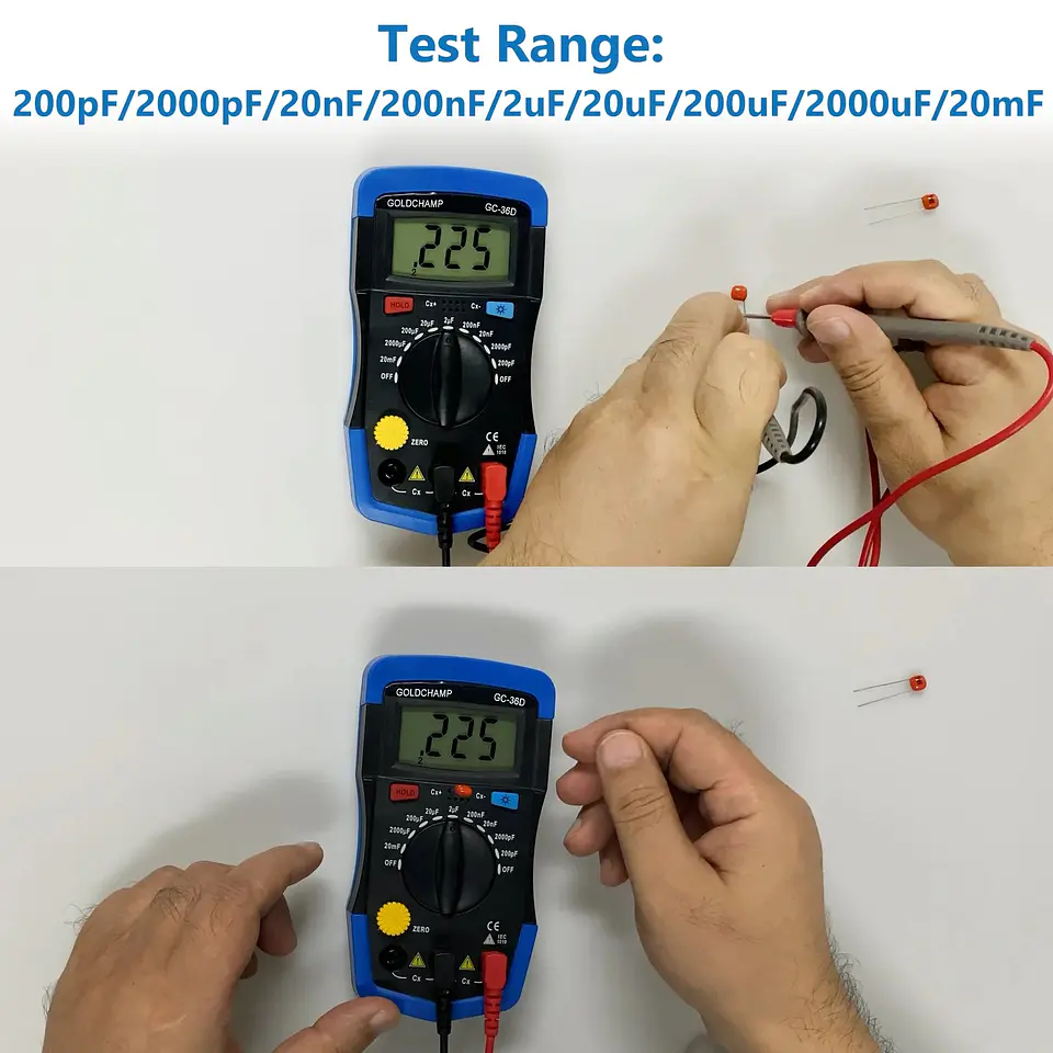 Medidor de capacitancia digital 0.1pF a 20000uF 3