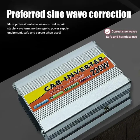 Inversor de corriente 220W para coche y hogar