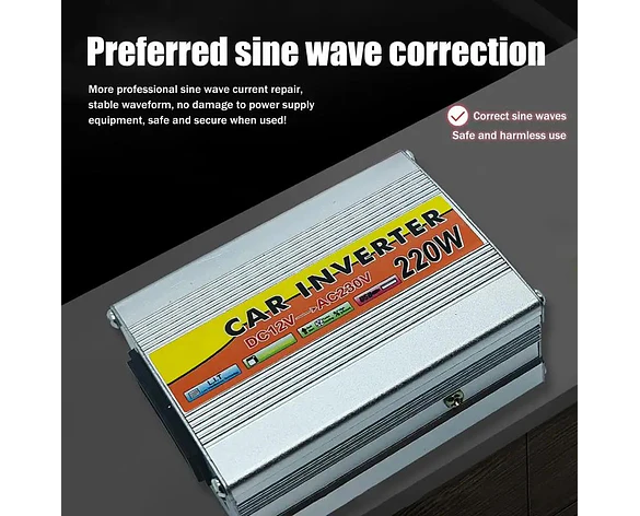 Inversor de corriente 220W para coche y hogar
