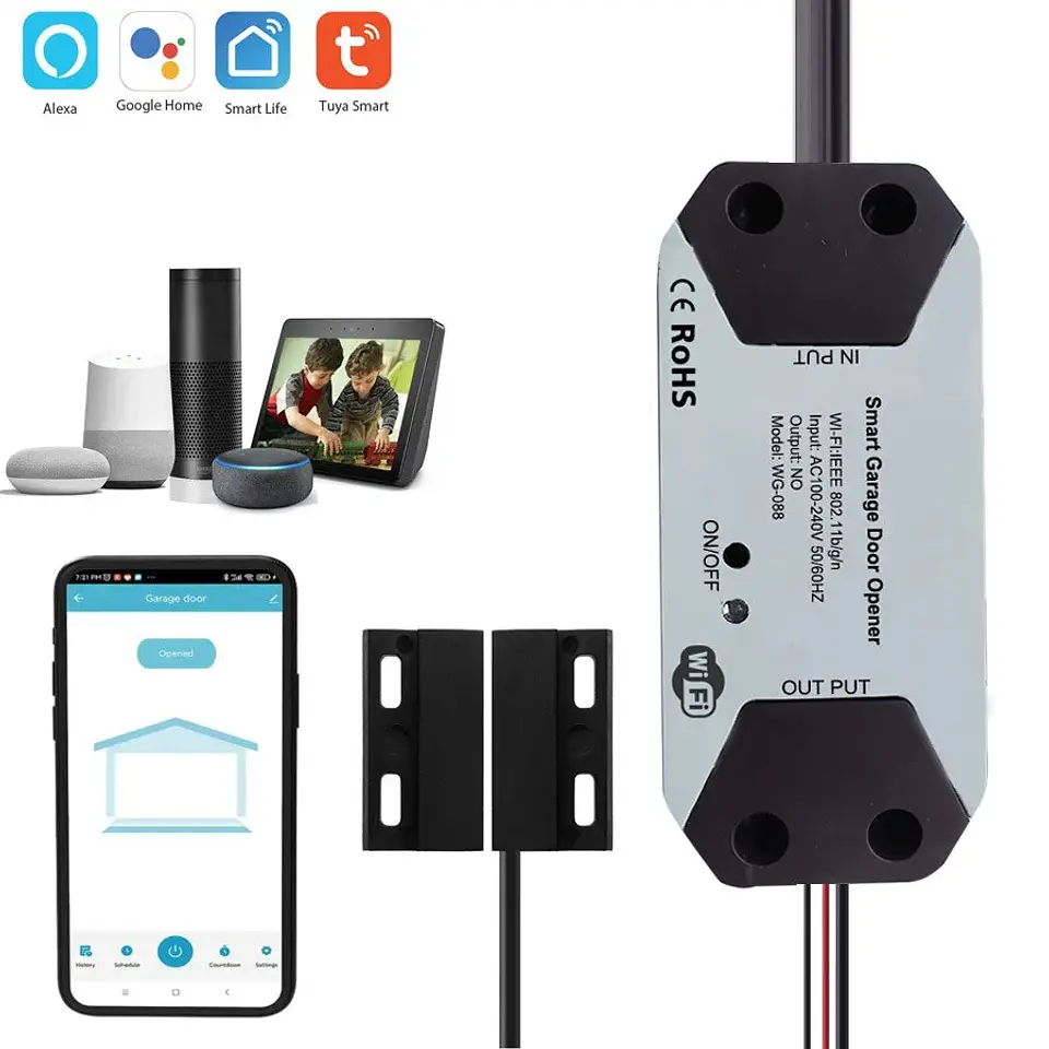 Controlador inteligente de puerta de garaje WiFi 5