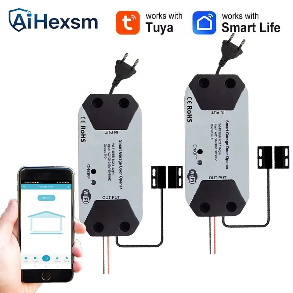 Controlador inteligente de puerta de garaje WiFi 8