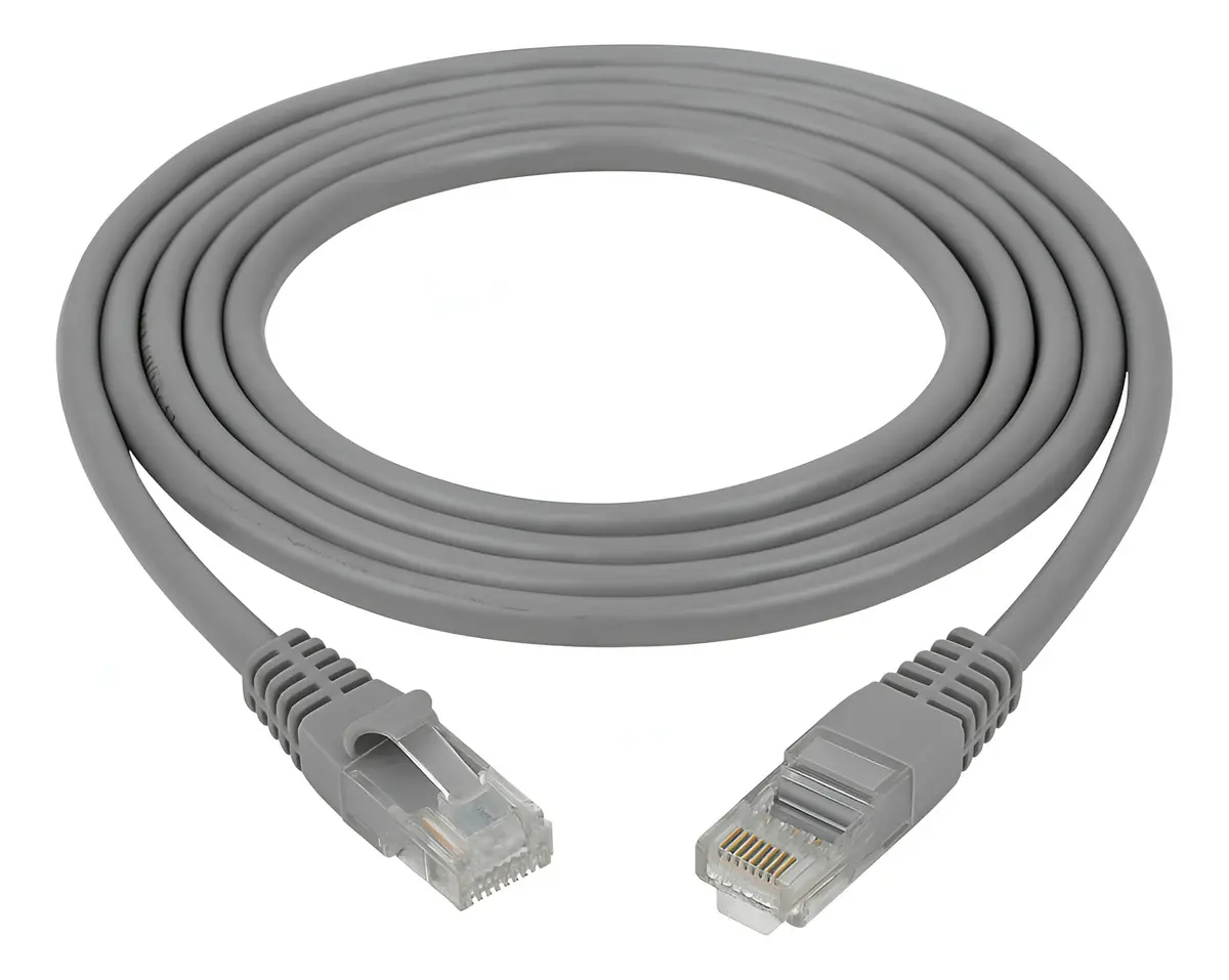 Cable UTP CAT 6 red con Conector RJ45 de 4 Pares Gris por metros 100% Cobre