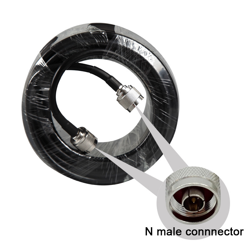 15 Metros de Cable coaxial con conectores Macho N 50 ohm